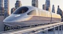 do 3d train metro, 3d railway, subway track with rendering