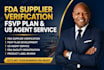 do fda supplier verification, fsvp plan and US agent service