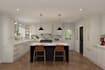 design kitchen interior and bathroom 3d rendering