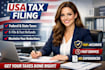 prepare and file USA tax forms 1040, w2, and 1099