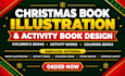 illustrate christmas children book and activity book for amazon kdp