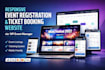 design responsive event registration website ticket booking via wp event manager