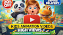 create engaging and interactive 3d pixar style animation video for kids learning