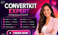 setup convertkit email sequence, course funnel, and convertkit landing page