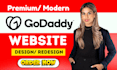 develop godaddy website, godaddy website redesign, godaddy ecommerce website seo