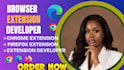 develop chrome extension, firefox, browser extension and custom script extension