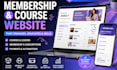 build kajabi thinkfic membership and online course website with subscriptions