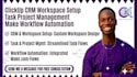 clickup CRM workspace setup task project management make workflow automation
