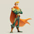 create a cinematic superhero character illustration