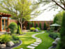 a harmonious landscape backyard design as a landscape