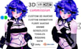 do vrchat avatar 3d avatar furry avatar vtuber vr character