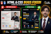 fix HTML CSS bugs and responsive issues