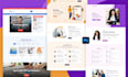design creative one page website psd template