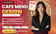 design cafe menu qr menu food flyer digital menu board meal planner digital pdf