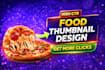 create mouthwatering food youtube thumbnails for restaurant