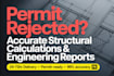 do structural design, load calculations, analysis and engineering report
