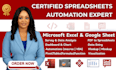 be expert in microsoft excel spreadsheet, googlesheet, automation, dashboard