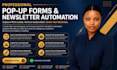set up popup forms and newsletter automation for more leads