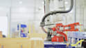 create high end 3d industrial robotic modular construction animation engineering