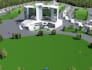 develop golf course community,holiday homes,property villa,aerial view rendering