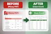 convert PDF to excel