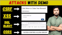 ddos attack, malware ss7, sql injection, brute force, xss csrf