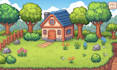 create pixel art background pixel art scene pixel art game animated environment