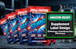 design amazon ready supplement packaging and label with 3d mockup