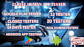do 12 to 20 android app tester google play console  closed app testers