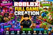 do roblox full game creation, steal a brainrot, grow a garden or simulator game