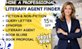 find active literary agents, write query letter, book proposal, synopsis