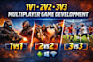 develop 1v1, 2v2, 3v3, multiplayer games, online pvp  unity mobile and pc games