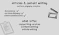 do blog and article writing and translation