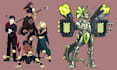 pixel art, animation, character pixel sprite sheet isometric pixel 8bit pixel ui