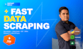 do web scraping and data extraction using python