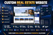 build custom real estate website web app with property listing system