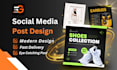 design modern and professional social media posts