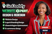 design or redesign a modern godaddy website for your business