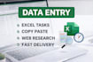 do accurate data entry, excel work