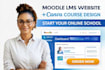 design moodle lms website customize elearning platform and canvas course design