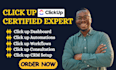 be your clickup consultant, setup clickup project management, automation clickup