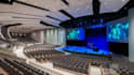 provide church interior and exterior design with 3d rendering