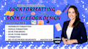 do book formatting, kindle publishing for amazon kdp, book layout design