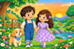 illustrate children story book illustration, children story, book cover