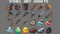 do custom 8bit 16bit pixel game assets sprites tilesets UI icons objects items