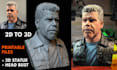 sculpt realistic 3d head 3d bust model 3d full body model stl for 3d printing
