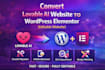 convert lovable ai website to wordpress elementor editable website loveable ai