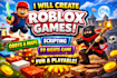 make a simple roblox game in roblox studio, roblox obby, map, scripting 99 night