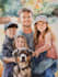 create a watercolor family portrait