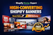 design high converting shopify banner hero image and slider